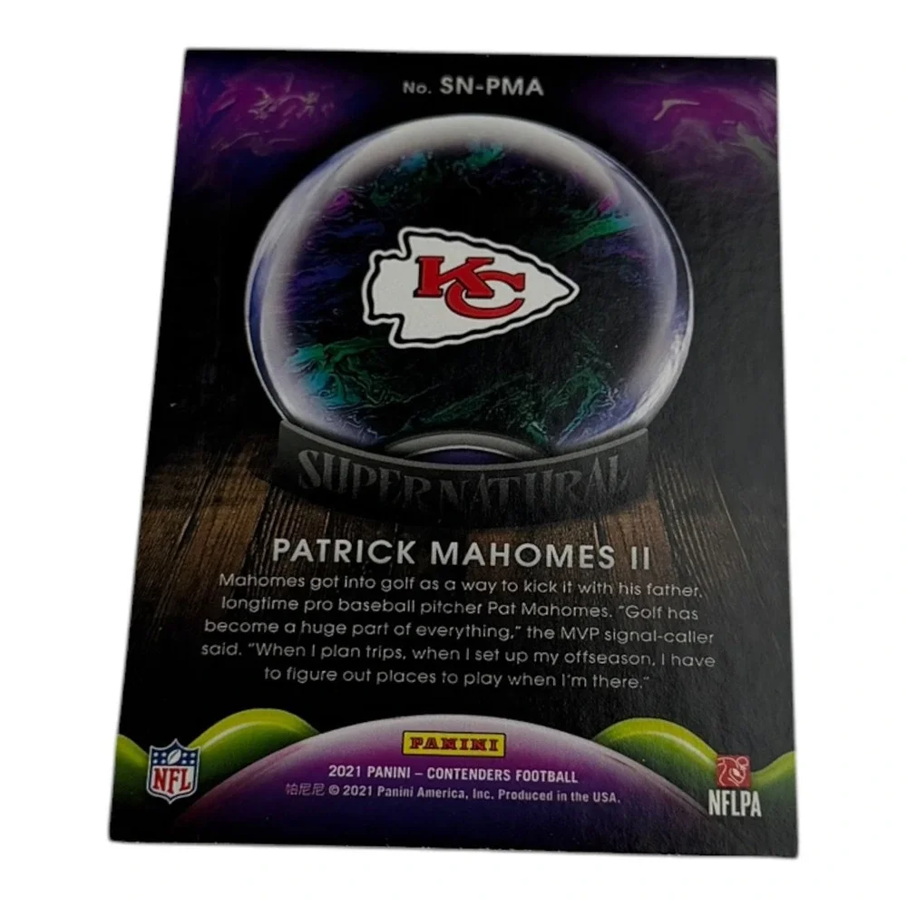 2021 Panini Contenders Supernatural Patrick Mahomes II SN-PMA Kansas City Chiefs
